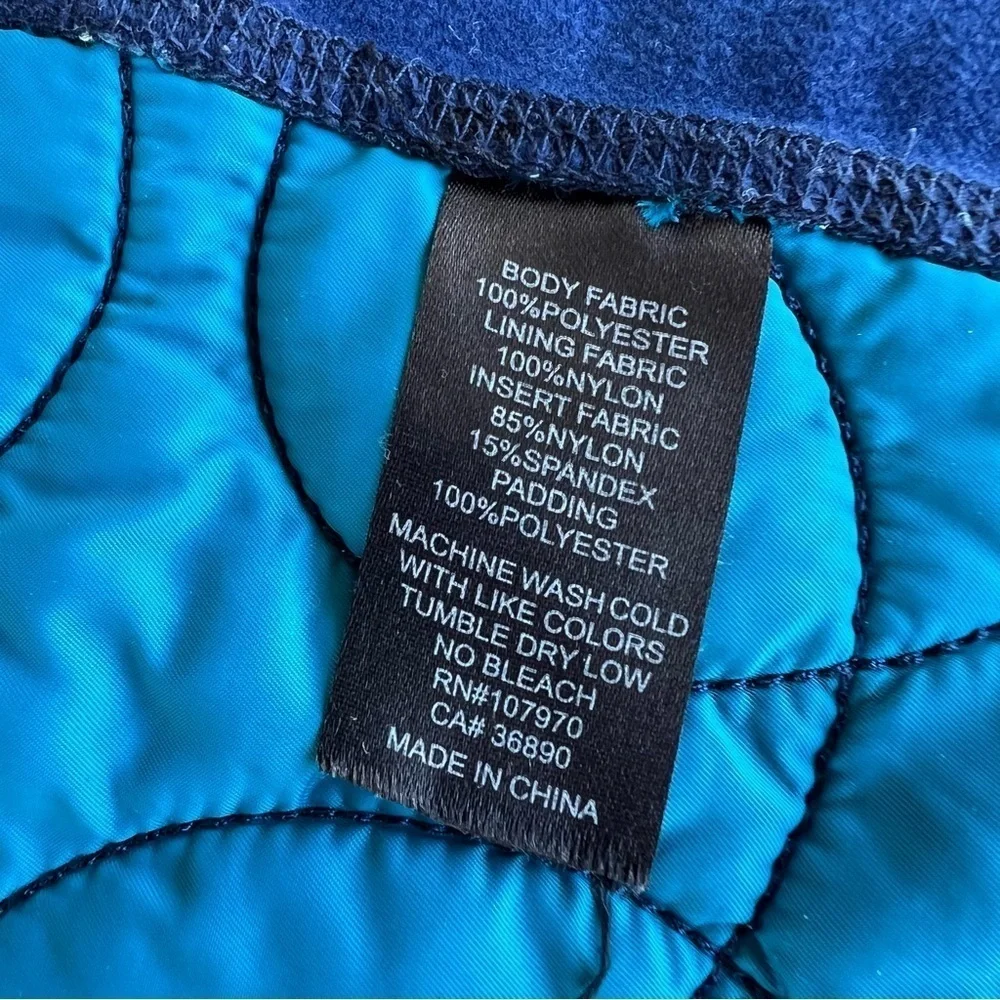 Kerrits Ride Lite Quilted Jacket Full Zip Nordic Blue Small Equestrian Riding